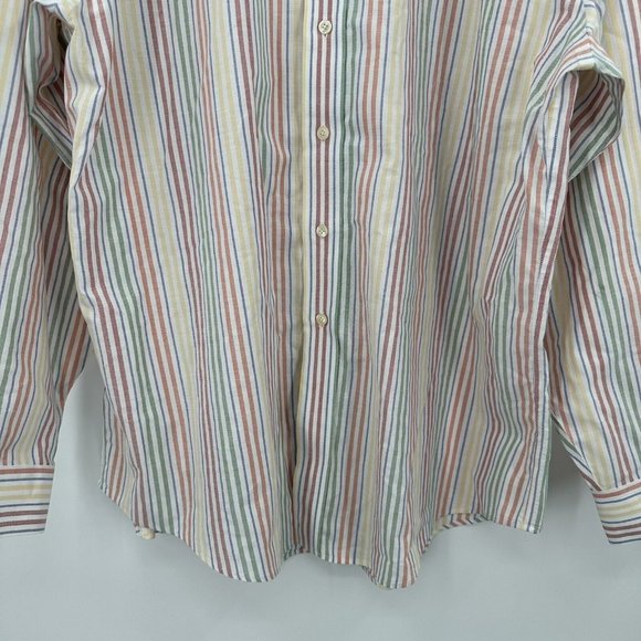 Brooks Brothers Rainbow Striped Long Sleeve Button Down Original‎ Polo Shirt XL - Picture 7 of 10